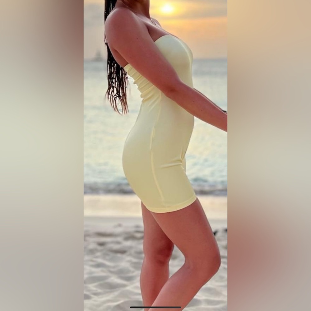 Yellow Shimmer Romper